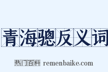 青海骢反义词是什么意思的图片